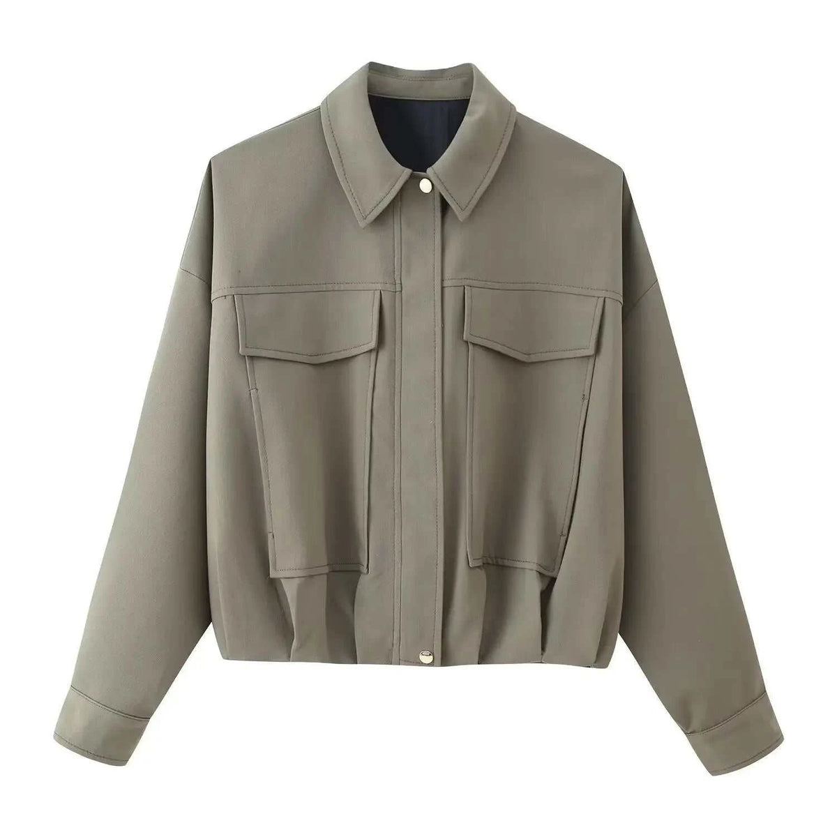 Women's Jacket Sage Green Utility BYMANYC ® New York SOHO OVERSIZED WORKWEAR BOMBER - New Collection