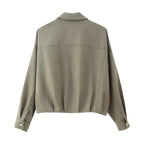 Women's Jacket Sage Green Utility BYMANYC ® New York SOHO OVERSIZED WORKWEAR BOMBER - New Collection