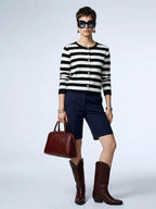 Women's Jacket Striped Knit BYMANYC ® New York PARISIAN GOLD BUTTON CARDIGAN - New Collection