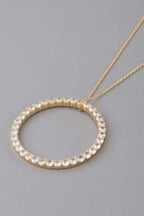 Women's Jewel Lined Circle Pendant Necklace BYMANYC ® New York CONTEMPORARY VIBRANT MODERN FASHION - New Collection