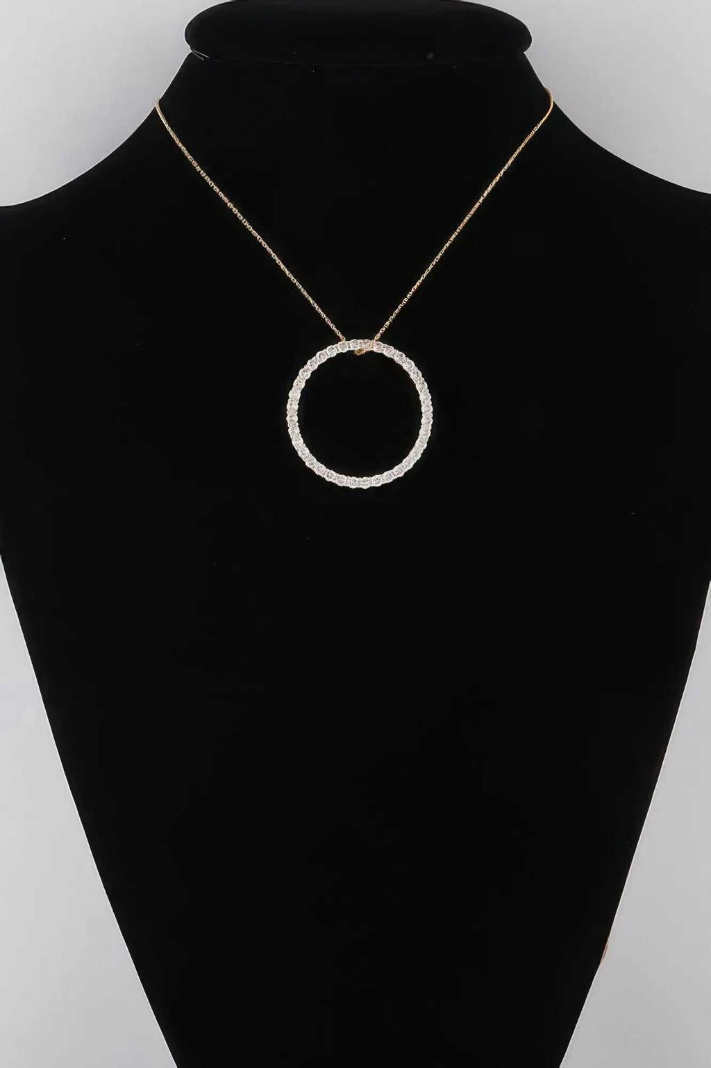 Women's Jewel Lined Circle Pendant Necklace BYMANYC ® New York CONTEMPORARY VIBRANT MODERN FASHION - New Collection