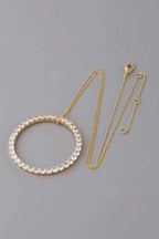 Women's Jewel Lined Circle Pendant Necklace BYMANYC ® New York CONTEMPORARY VIBRANT MODERN FASHION - New Collection