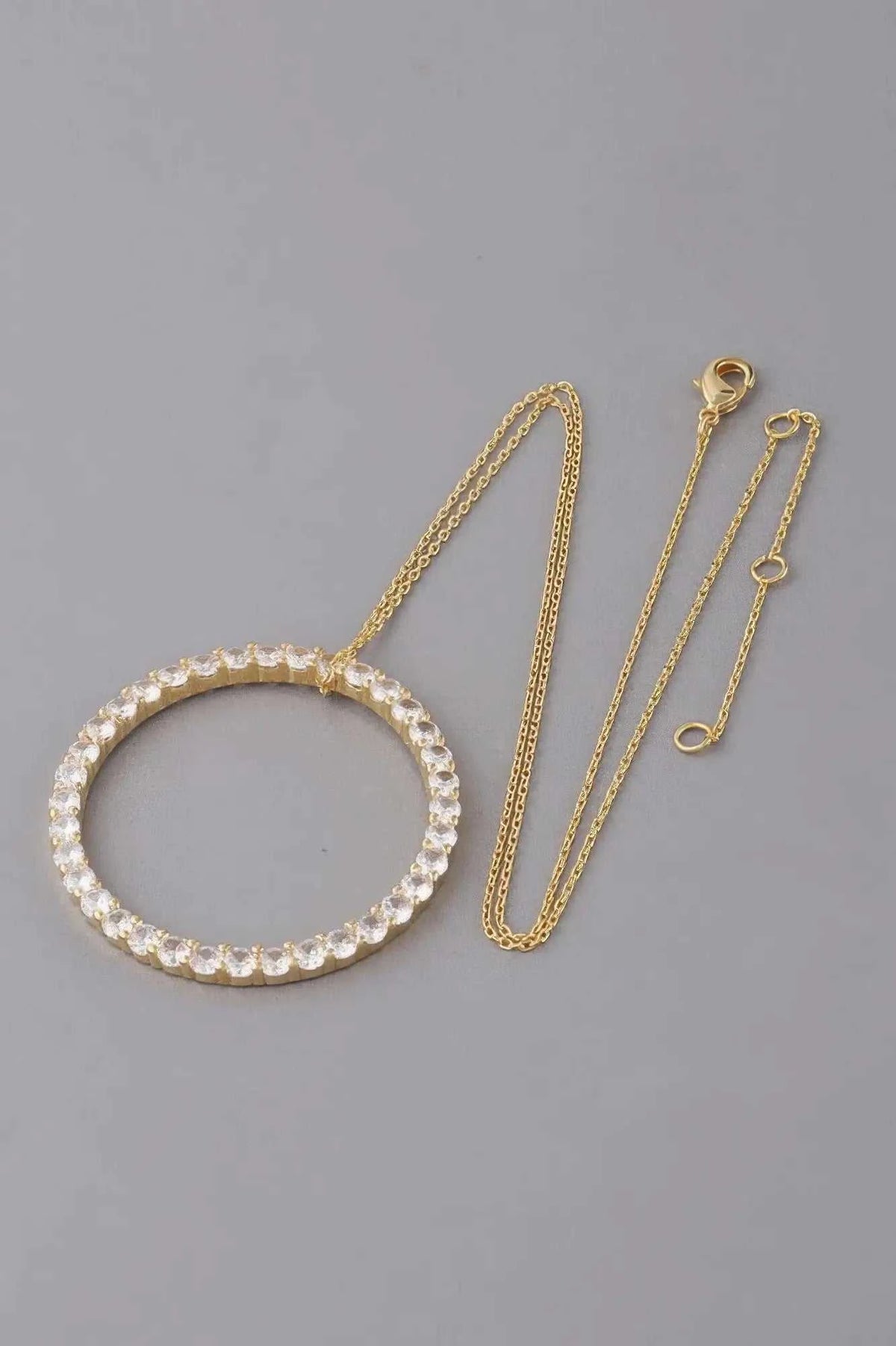 Women's Jewel Lined Circle Pendant Necklace BYMANYC ® New York CONTEMPORARY VIBRANT MODERN FASHION - New Collection