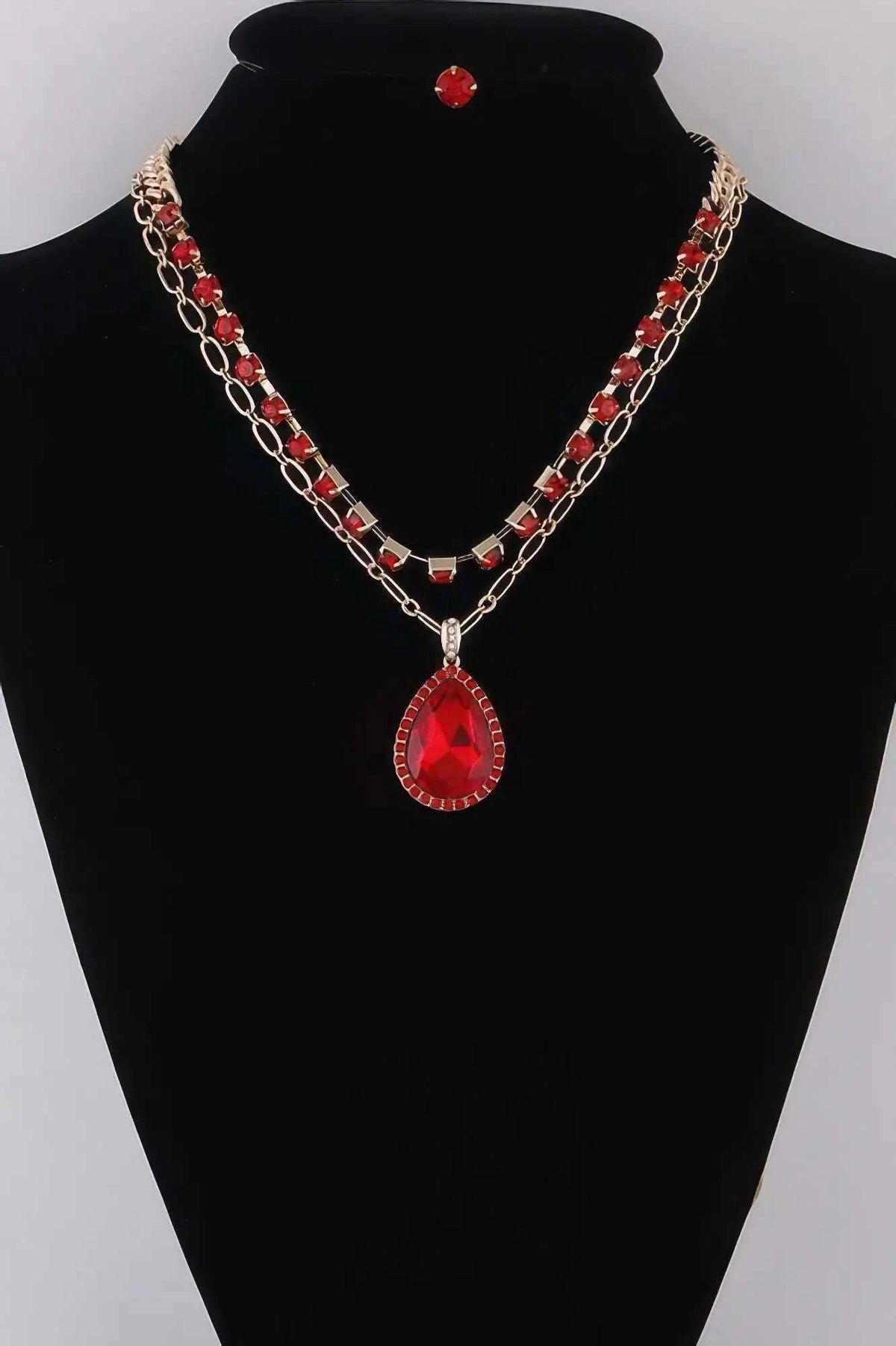Women's Jeweled Teardrop Pendant Necklace BYMANYC ® New York CONTEMPORARY VIBRANT MODERN JEWELRY - New Collection