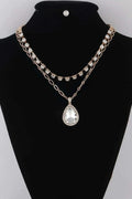 Women's Jeweled Teardrop Pendant Necklace BYMANYC ® New York CONTEMPORARY VIBRANT MODERN JEWELRY - New Collection