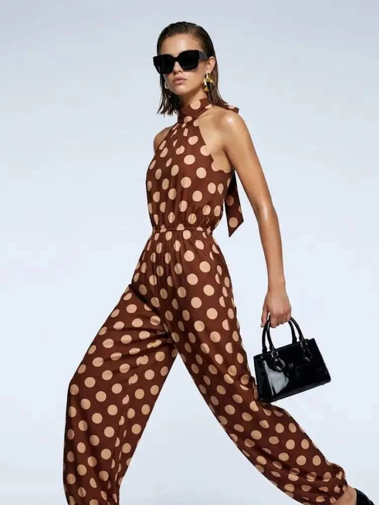 Women's Jumpsuit Halter BYMANYC ® New York SOHO POLKA DOT JUMPSUIT - New Collection