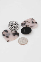 Women's Marbled Heart Drop Earrings BYMANYC ® New York CONTEMPORARY VIBRANT MODERN FASHION - New Collection