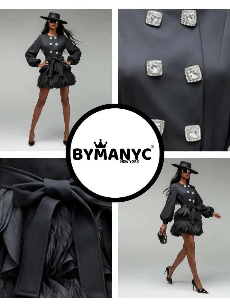 Women's Mini Party Dress UPPER EAST SIDE NYFW New Colecction BYMANYC ® New York
