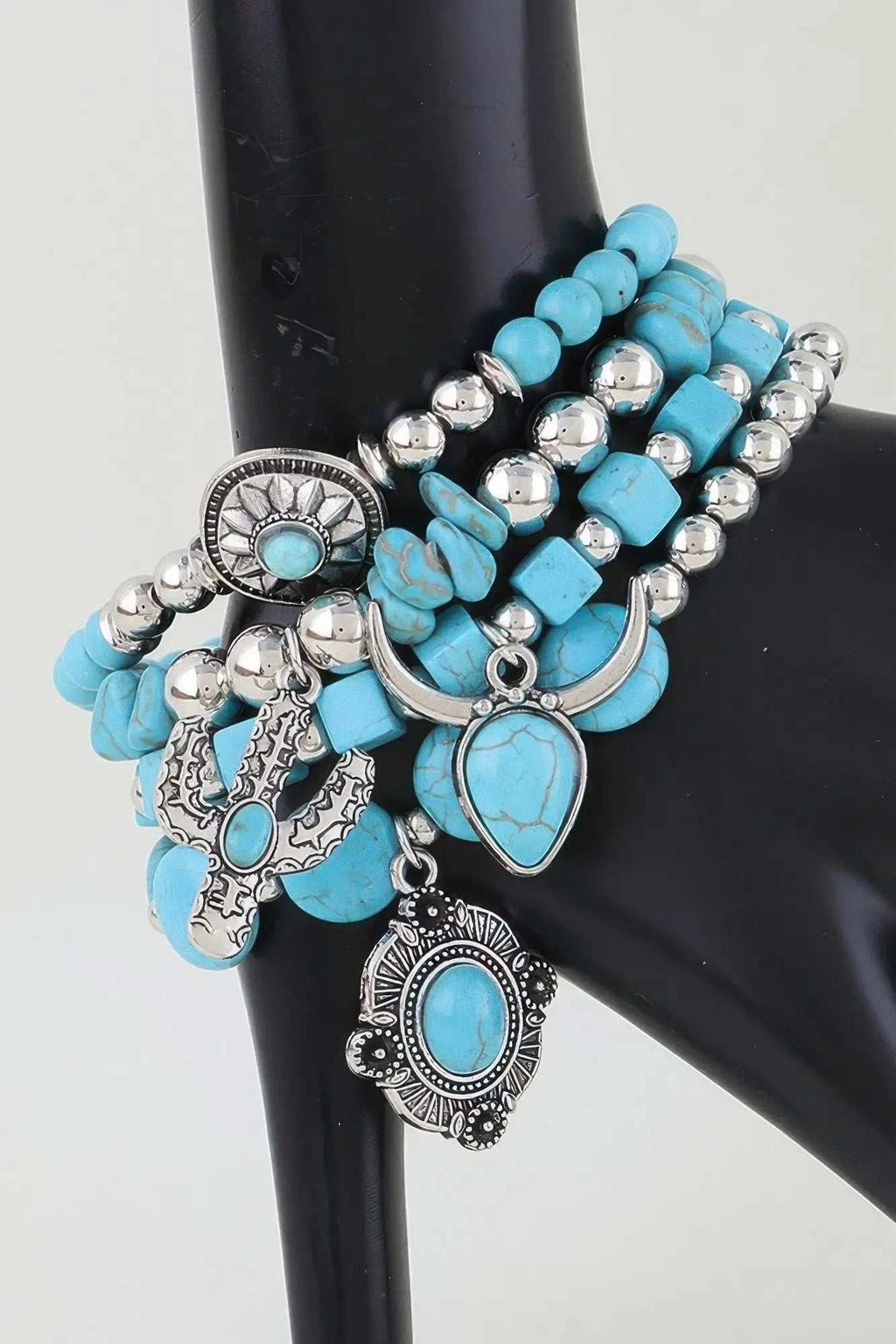 Women's Multi Antique Charm Beaded Bracelet BYMANYC ® New York CONTEMPORARY VIBRANT MODERN JEWELRY - New Collection