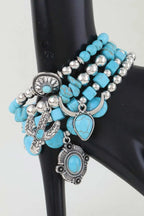 Women's Multi Antique Charm Beaded Bracelet BYMANYC ® New York CONTEMPORARY VIBRANT MODERN JEWELRY - New Collection