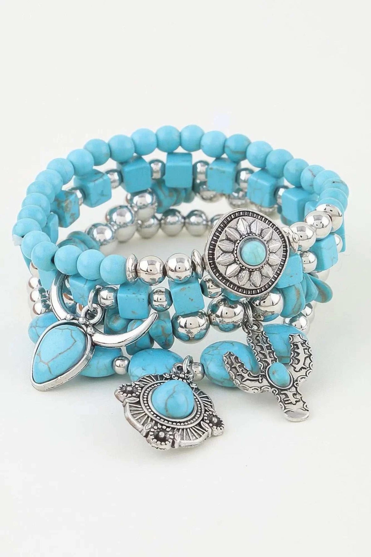 Women's Multi Antique Charm Beaded Bracelet BYMANYC ® New York CONTEMPORARY VIBRANT MODERN JEWELRY - New Collection