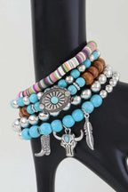 Women's Multi Antique Wild West Beaded Bracelet BYMANYC ® New York CONTEMPORARY VIBRANT MODERN JEWELRY - New Collection