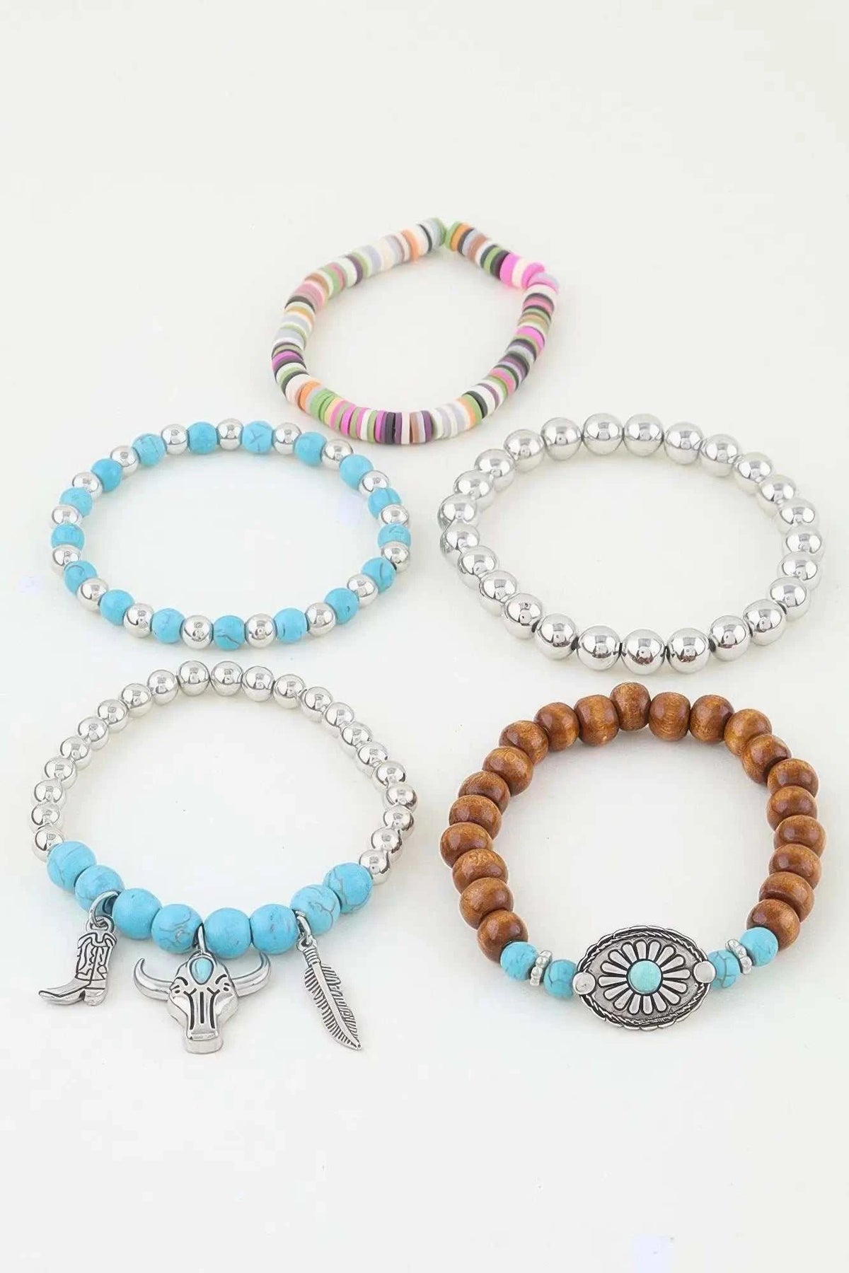 Women's Multi Antique Wild West Beaded Bracelet BYMANYC ® New York CONTEMPORARY VIBRANT MODERN JEWELRY - New Collection