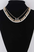 Women's Multi Crystal N Pearl Necklace BYMANYC ® New York CONTEMPORARY VIBRANT MODERN FASHION - New Collection