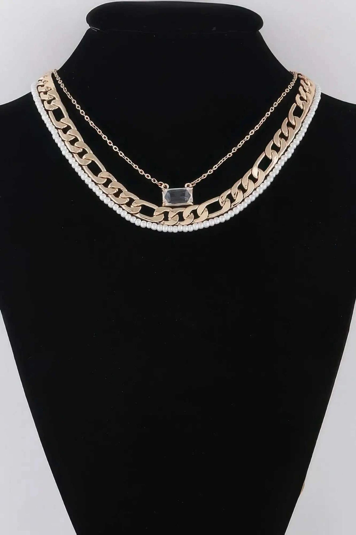 Women's Multi Crystal N Pearl Necklace BYMANYC ® New York CONTEMPORARY VIBRANT MODERN FASHION - New Collection