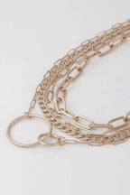 Women's Multi Linked Circles Chain Necklace BYMANYC ® New York CONTEMPORARY VIBRANT MODERN FASHION - New Collection
