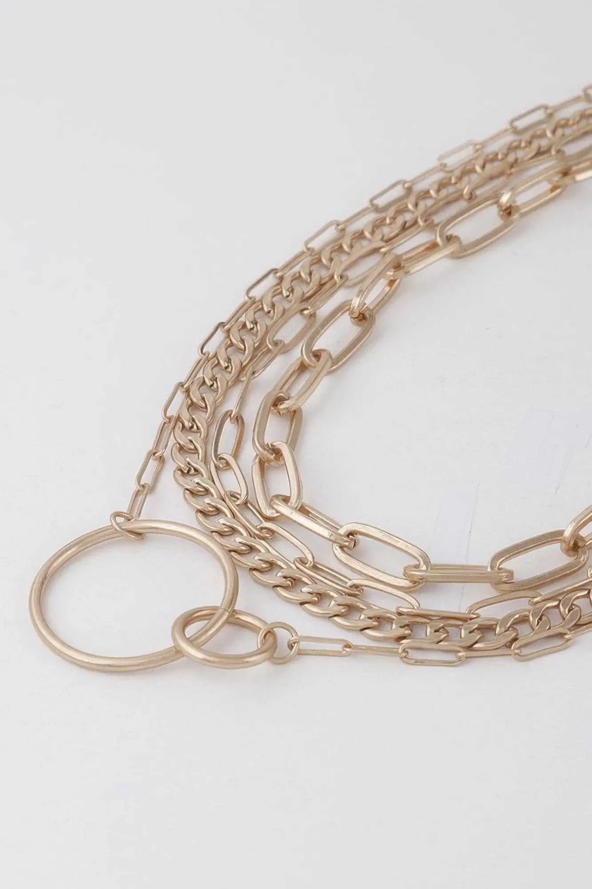 Women's Multi Linked Circles Chain Necklace BYMANYC ® New York CONTEMPORARY VIBRANT MODERN FASHION - New Collection