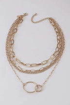 Women's Multi Linked Circles Chain Necklace BYMANYC ® New York CONTEMPORARY VIBRANT MODERN FASHION - New Collection