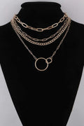 Women's Multi Linked Circles Chain Necklace BYMANYC ® New York CONTEMPORARY VIBRANT MODERN FASHION - New Collection