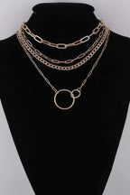 Women's Multi Linked Circles Chain Necklace BYMANYC ® New York CONTEMPORARY VIBRANT MODERN FASHION - New Collection