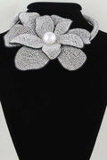 Women's Necklace Choker Floral BYMANYC ® New York SOHO BEJEWELED BLOOM - New Collection