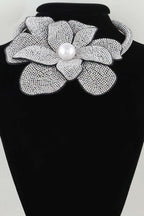Women's Necklace Choker Floral BYMANYC ® New York SOHO BEJEWELED BLOOM - New Collection