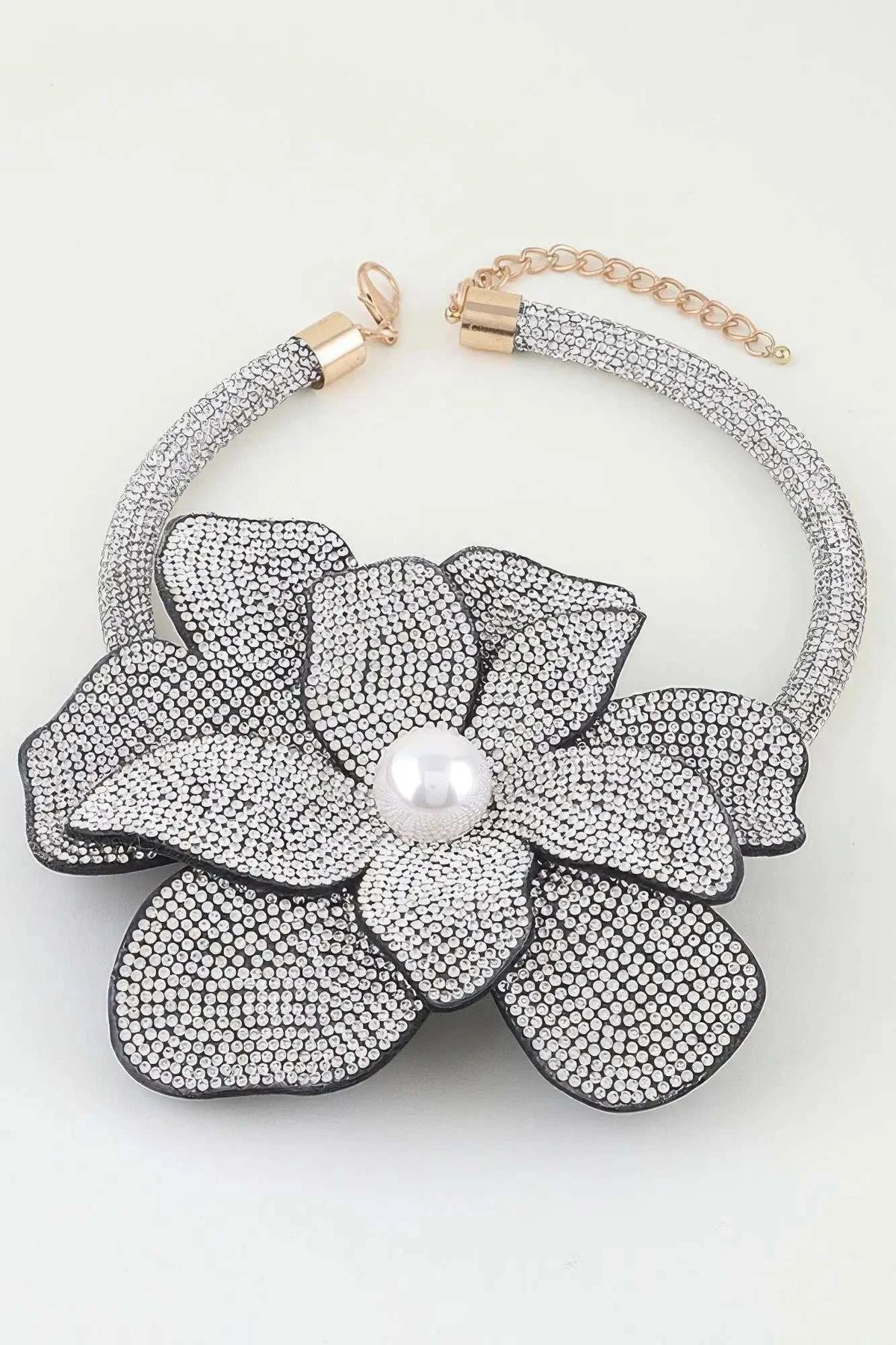 Women's Necklace Choker Floral BYMANYC ® New York SOHO BEJEWELED BLOOM - New Collection