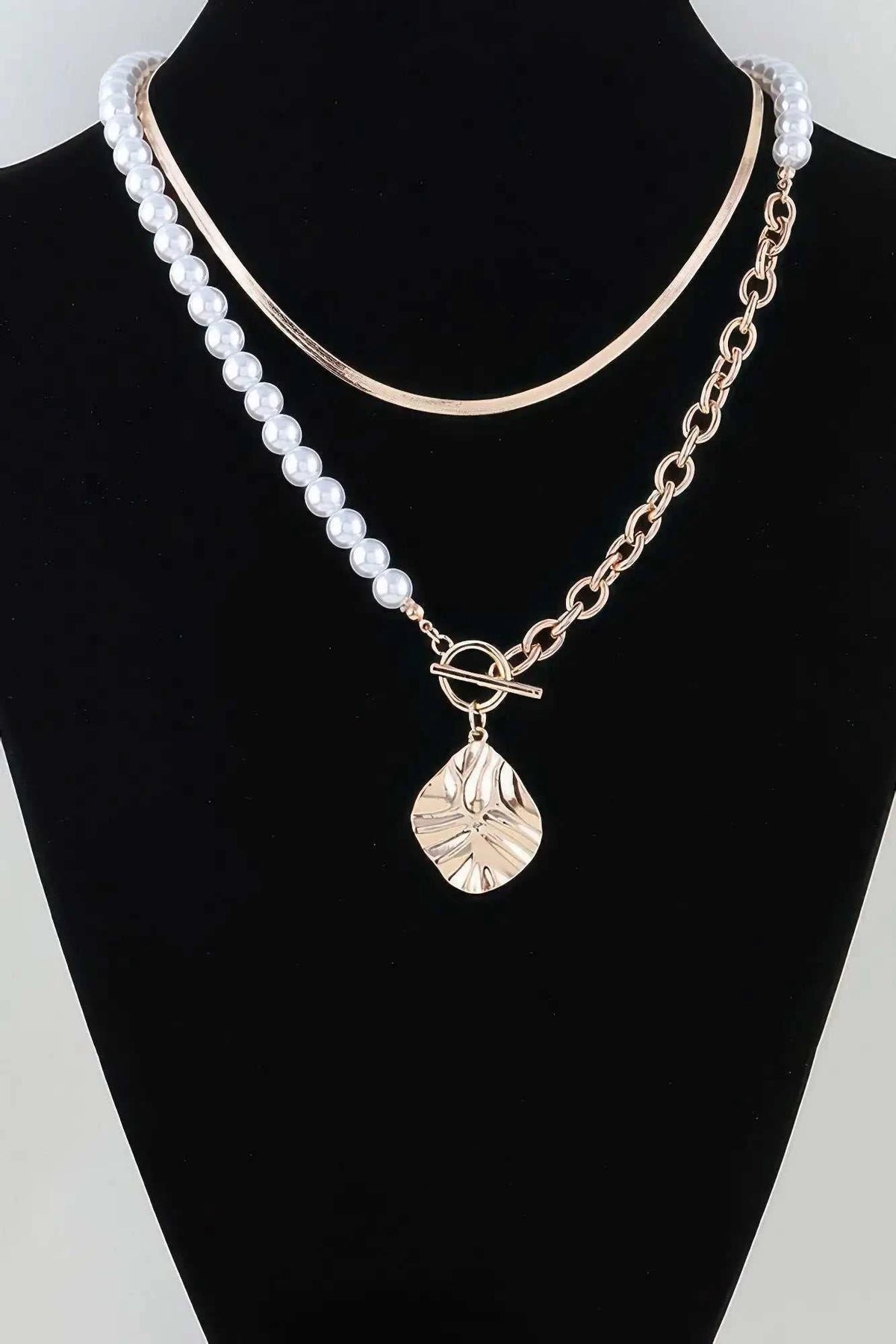 Women's Necklace Multi-Strand BYMANYC ® New York MADISON HAMMERED - New Collection - Maven Couture IncJEWERLY