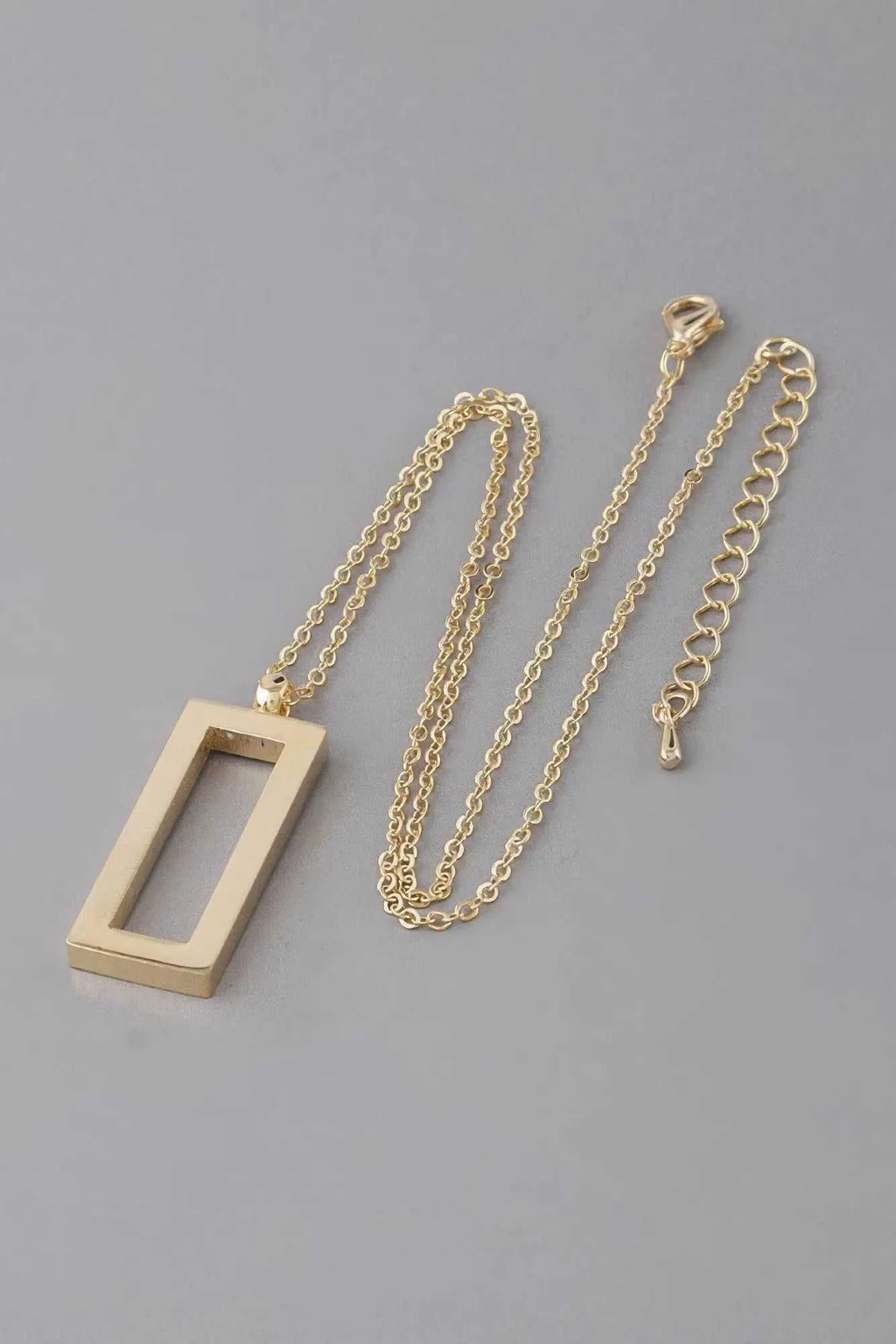 Women's Open Rectangle Pendant Necklace BYMANYC ® New York CONTEMPORARY VIBRANT MODERN FASHION - New Collection