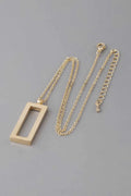 Women's Open Rectangle Pendant Necklace BYMANYC ® New York CONTEMPORARY VIBRANT MODERN FASHION - New Collection