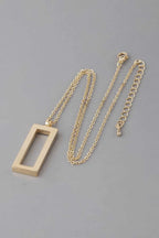 Women's Open Rectangle Pendant Necklace BYMANYC ® New York CONTEMPORARY VIBRANT MODERN FASHION - New Collection