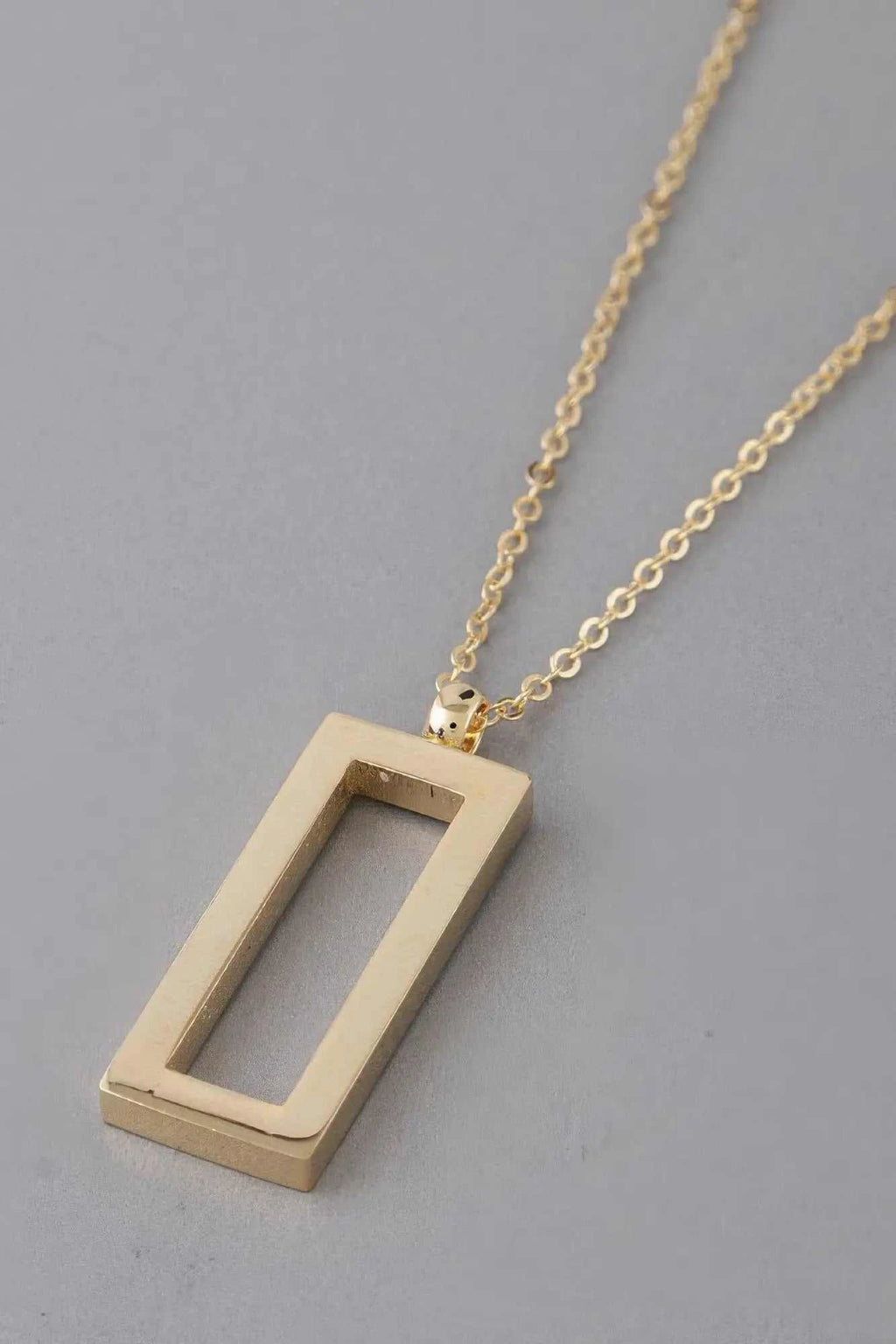 Women's Open Rectangle Pendant Necklace BYMANYC ® New York CONTEMPORARY VIBRANT MODERN FASHION - New Collection
