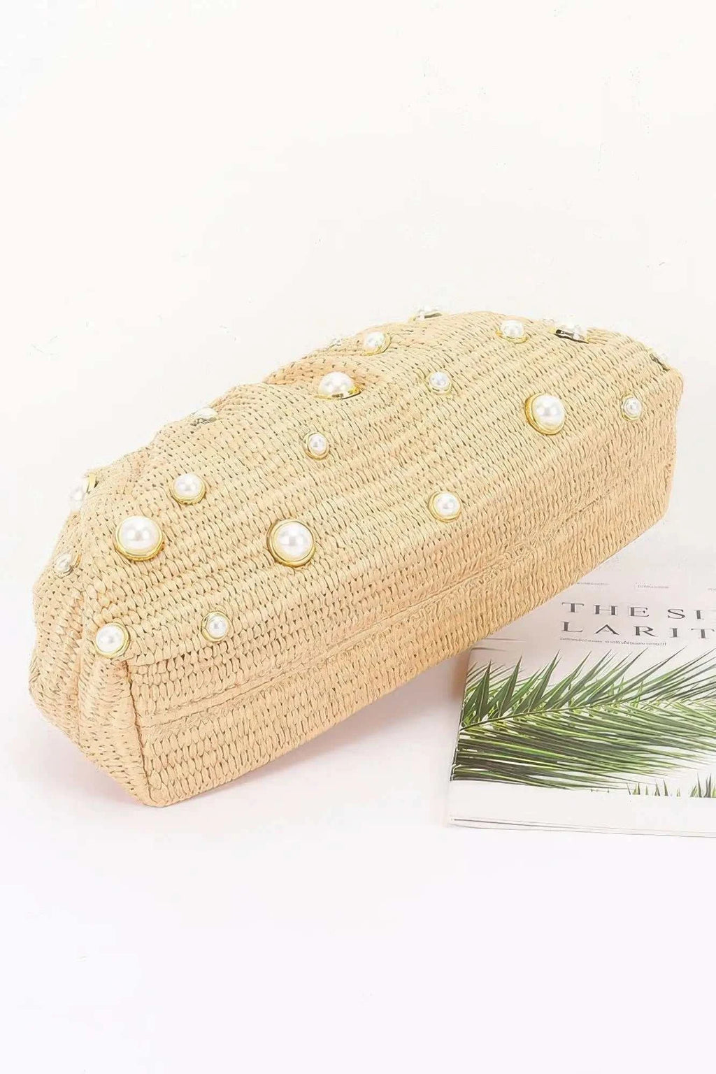 Women's Party Clutch Faux Straw Pearl BYMANYC ® New York ELEGANT CHIC EVENING PURSE - New Collection