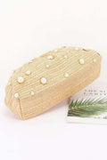 Women's Party Clutch Faux Straw Pearl BYMANYC ® New York ELEGANT CHIC EVENING PURSE - New Collection