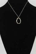 Women's Pendant Necklace Hammered Ripple Oval Twisted BYMANYC ® New York SCULPTURAL TEXTURED DROP COLLAR - New Collection