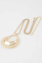 Women's Pendant Necklace Polished Ripple Teardrop Twisted BYMANYC ® New York SCULPTURAL TEXTURED DROP COLLAR - New Collection
