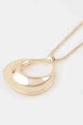 Women's Pendant Necklace Polished Ripple Teardrop Twisted BYMANYC ® New York SCULPTURAL TEXTURED DROP COLLAR - New Collection