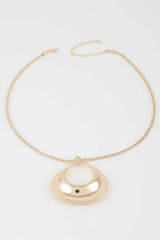 Women's Pendant Necklace Polished Ripple Teardrop Twisted BYMANYC ® New York SCULPTURAL TEXTURED DROP COLLAR - New Collection