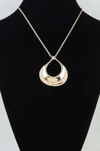 Women's Pendant Necklace Polished Ripple Teardrop Twisted BYMANYC ® New York SCULPTURAL TEXTURED DROP COLLAR - New Collection