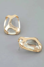 Women's Polished Transparent Stone Earrings BYMANYC ® New York CONTEMPORARY VIBRANT MODERN FASHION - New Collection