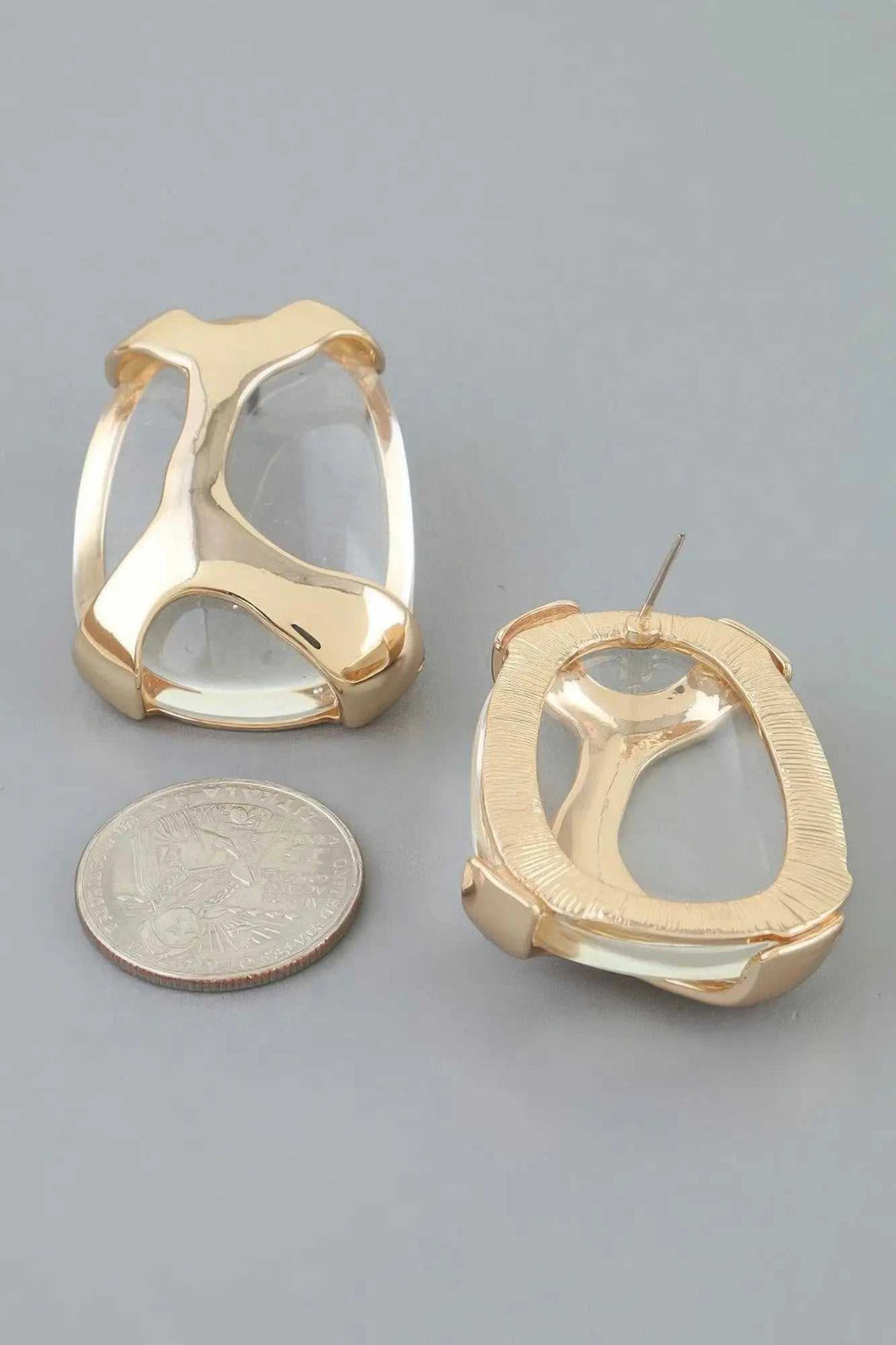 Women's Polished Transparent Stone Earrings BYMANYC ® New York CONTEMPORARY VIBRANT MODERN FASHION - New Collection