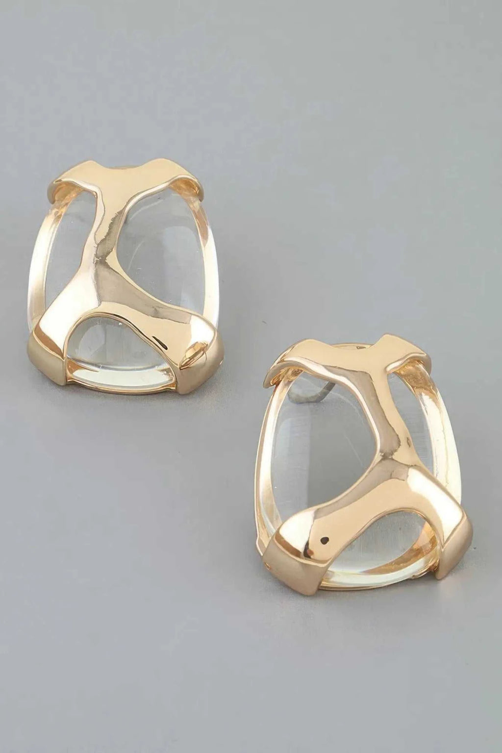 Women's Polished Transparent Stone Earrings BYMANYC ® New York CONTEMPORARY VIBRANT MODERN FASHION - New Collection
