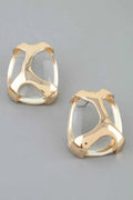 Women's Polished Transparent Stone Earrings BYMANYC ® New York CONTEMPORARY VIBRANT MODERN FASHION - New Collection