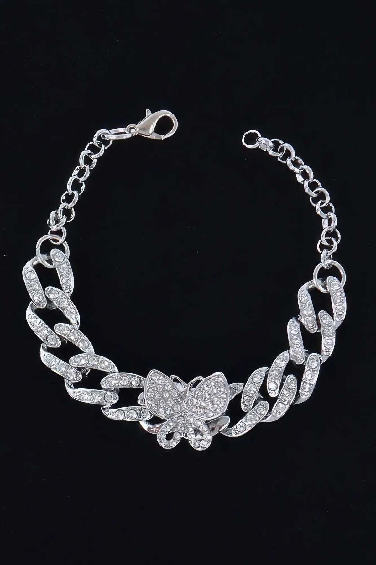 Women's Rhinestone Butterfly Chain Bracelet BYMANYC ® New York CONTEMPORARY VIBRANT MODERN JEWELRY - New Collection