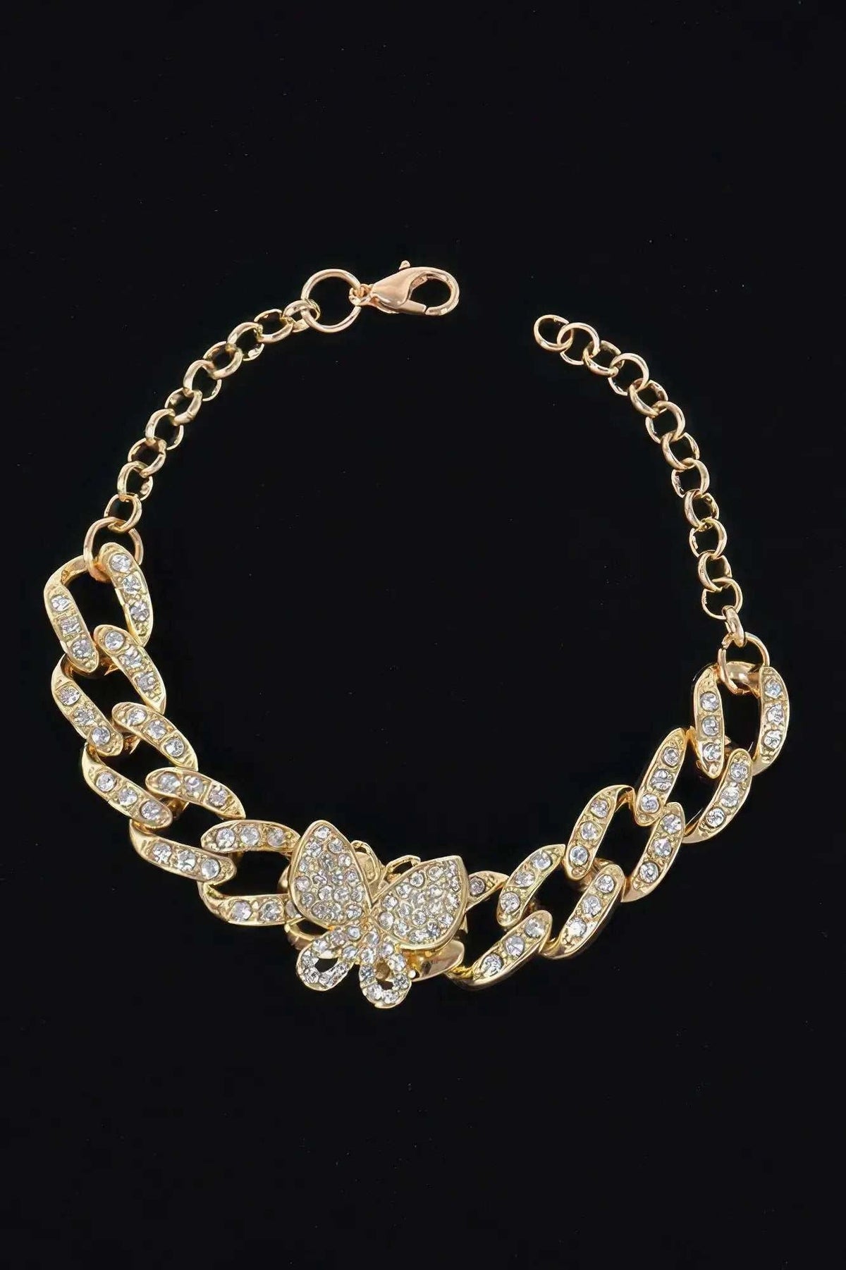 Women's Rhinestone Butterfly Chain Bracelet BYMANYC ® New York CONTEMPORARY VIBRANT MODERN JEWELRY - New Collection