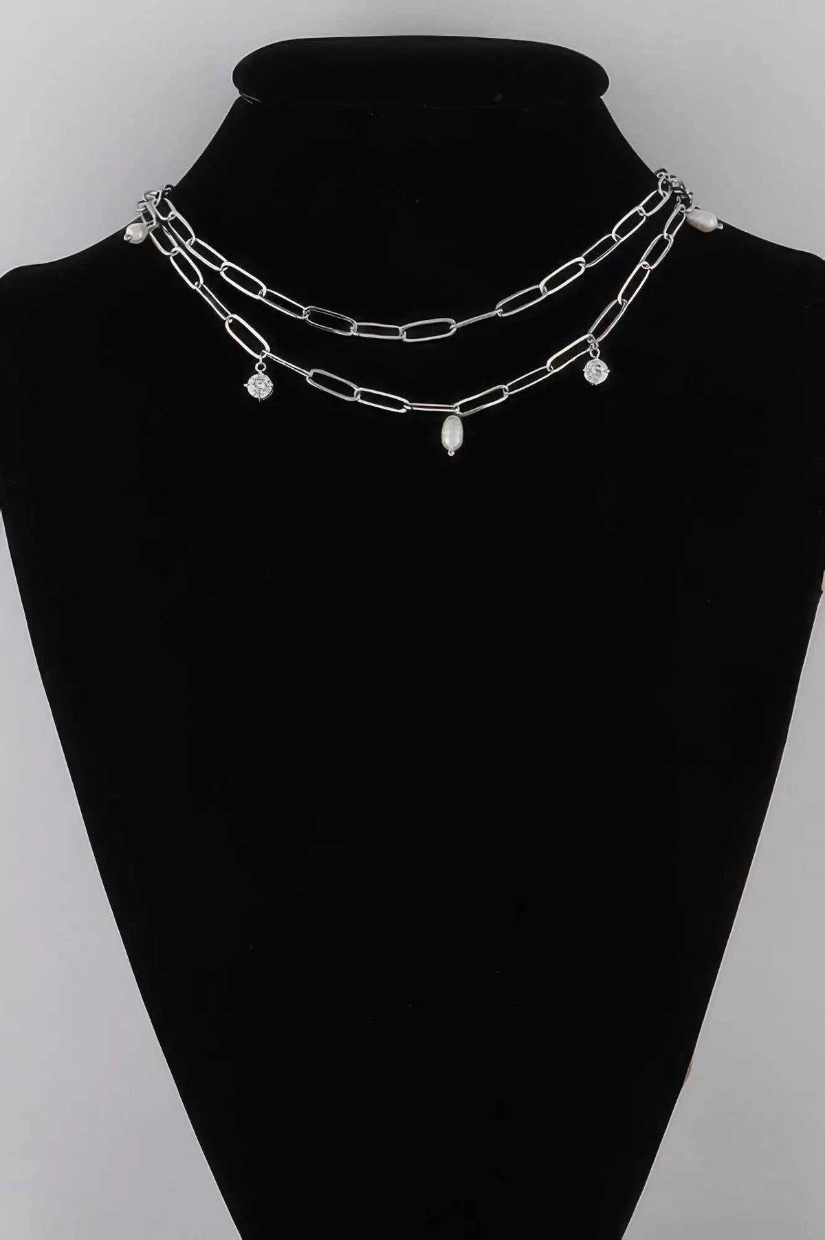 Women's Rhinestone N Bead Chain Necklace BYMANYC ® New York CONTEMPORARY VIBRANT MODERN FASHION - New Collection