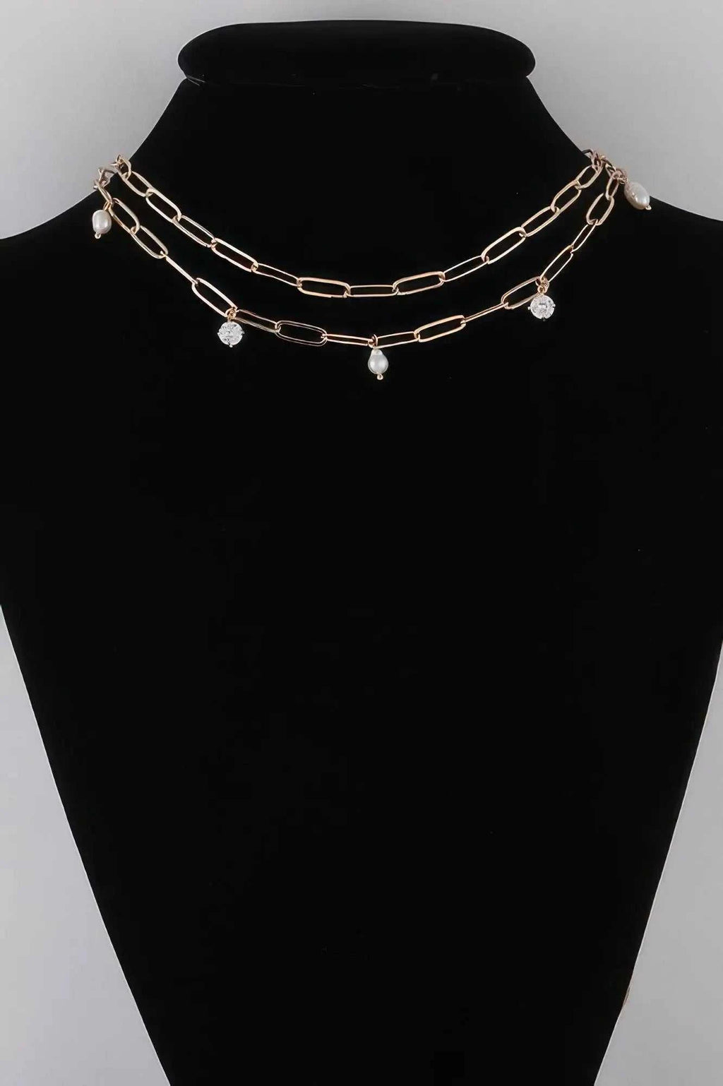 Women's Rhinestone N Bead Chain Necklace BYMANYC ® New York CONTEMPORARY VIBRANT MODERN FASHION - New Collection
