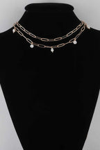 Women's Rhinestone N Bead Chain Necklace BYMANYC ® New York CONTEMPORARY VIBRANT MODERN FASHION - New Collection