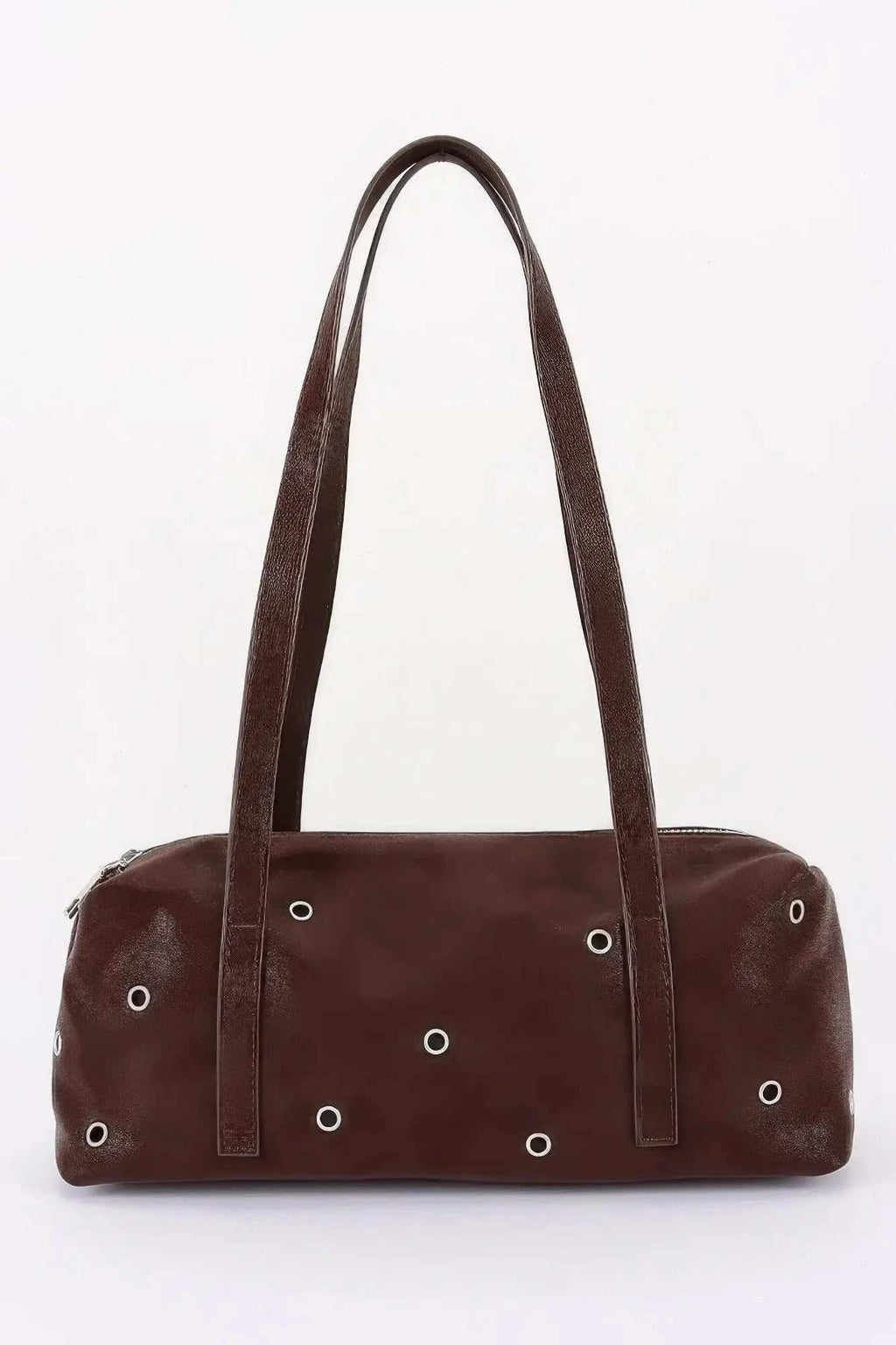 Women's Shoulder Bag Vegan Leather Eyelet Studded Rectangular BYMANYC ® New York CONTEMPORARY HARDWARE STRUCTURED PURSE - New Collection