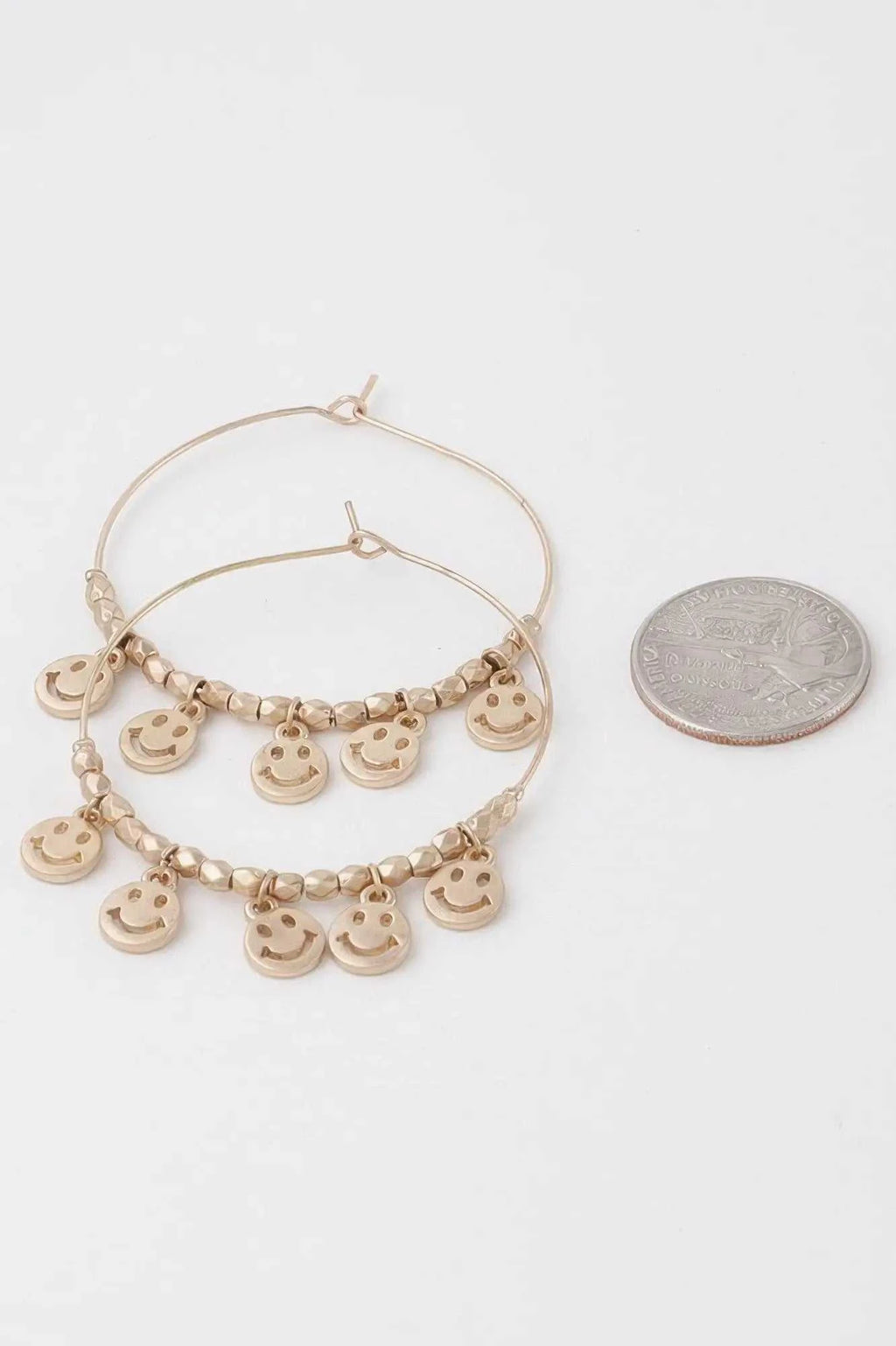 Women's Smiley Face Charms Hoop Earrings BYMANYC ® New York CONTEMPORARY VIBRANT MODERN JEWELRY - New Collection